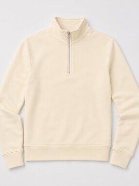 Half Zip Sweatshirt in Cream for Women - NWT - The Label